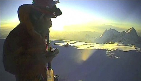 Astronaut Scott Parazynski on the Summit of Mt. Everest