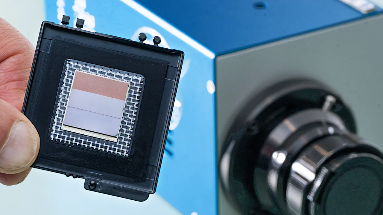 Goddard engineer Murzy Jhabvala holds the heart of his Compact Thermal Imager camera technology – a high-resolution, high-spectral range infrared sensor suitable for small satellites and missions to other solar-system objects. -- NASA
