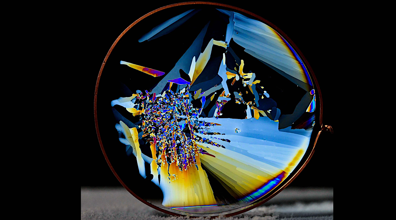 Thin wafer of water ice grown on the International Space Station Source: @Astro_pettit on Instagram