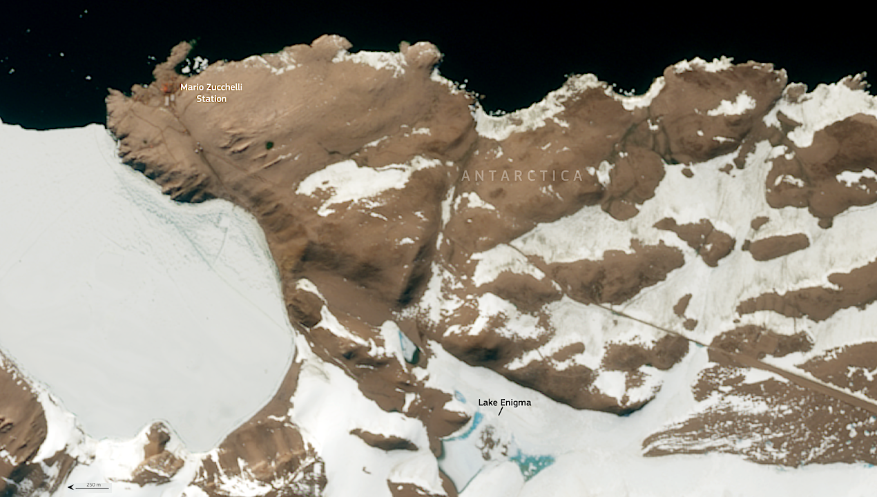 Lake Enigma, Antarctica -- Copernicus EU larger image