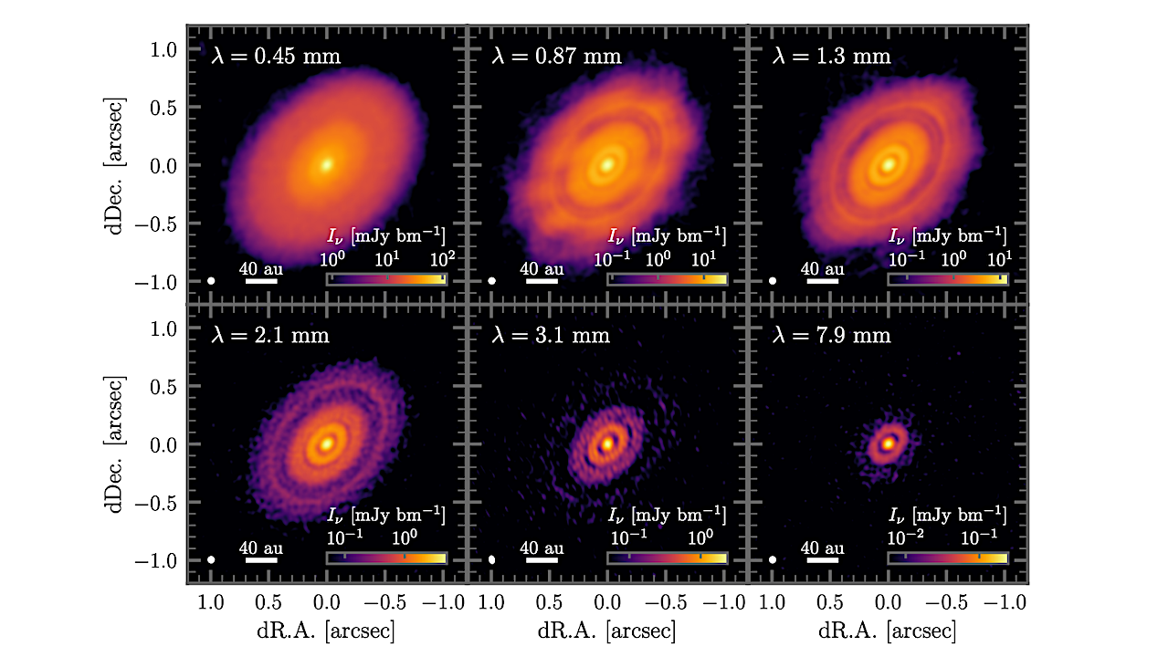 Images of dust continuum emission of the HL Tau disk. An arcsinh stretch is applied to the color scale. -- astro-ph.EP