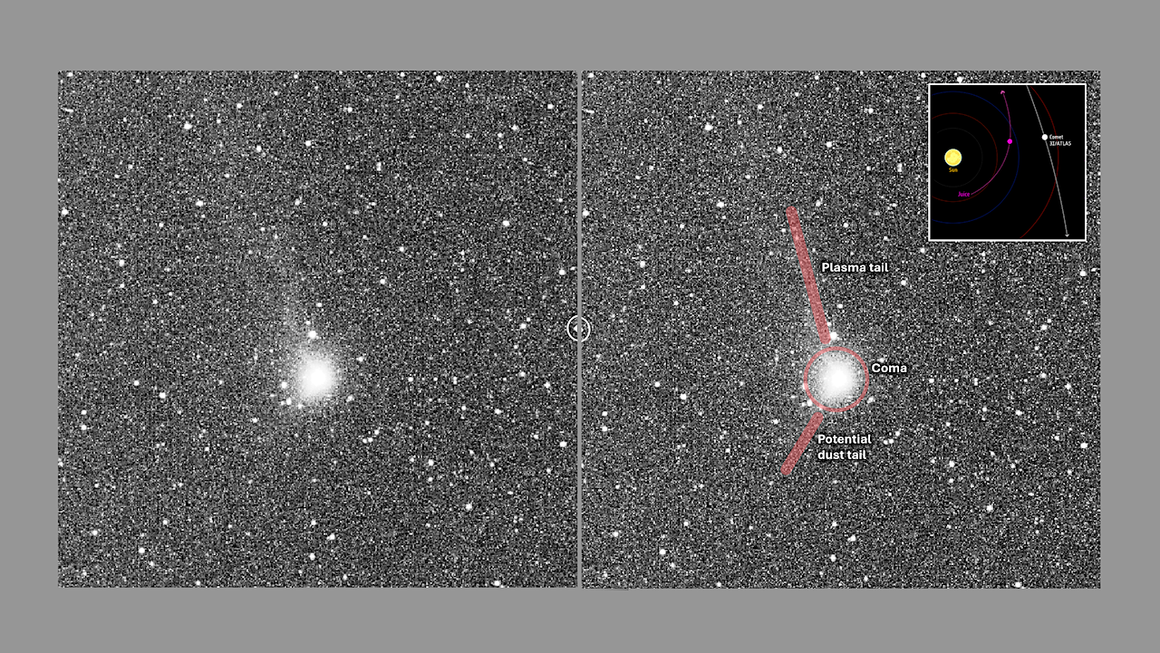 Comet 3I/ATLAS As Seen By ESA Juice Navigation Camera Larger images -- ESA