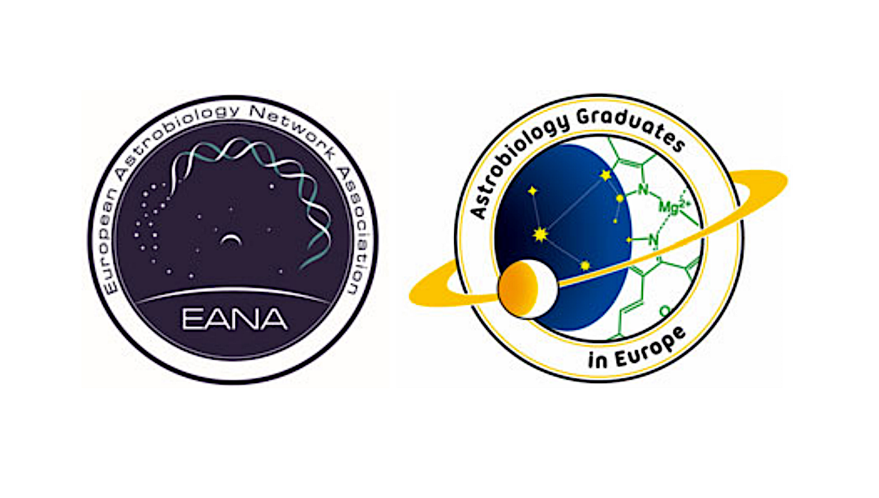Logos of EANA (left, designed by Katarina Eriksson in 2015) and AbGradE (right, designed by Sean McMahon in 2014).