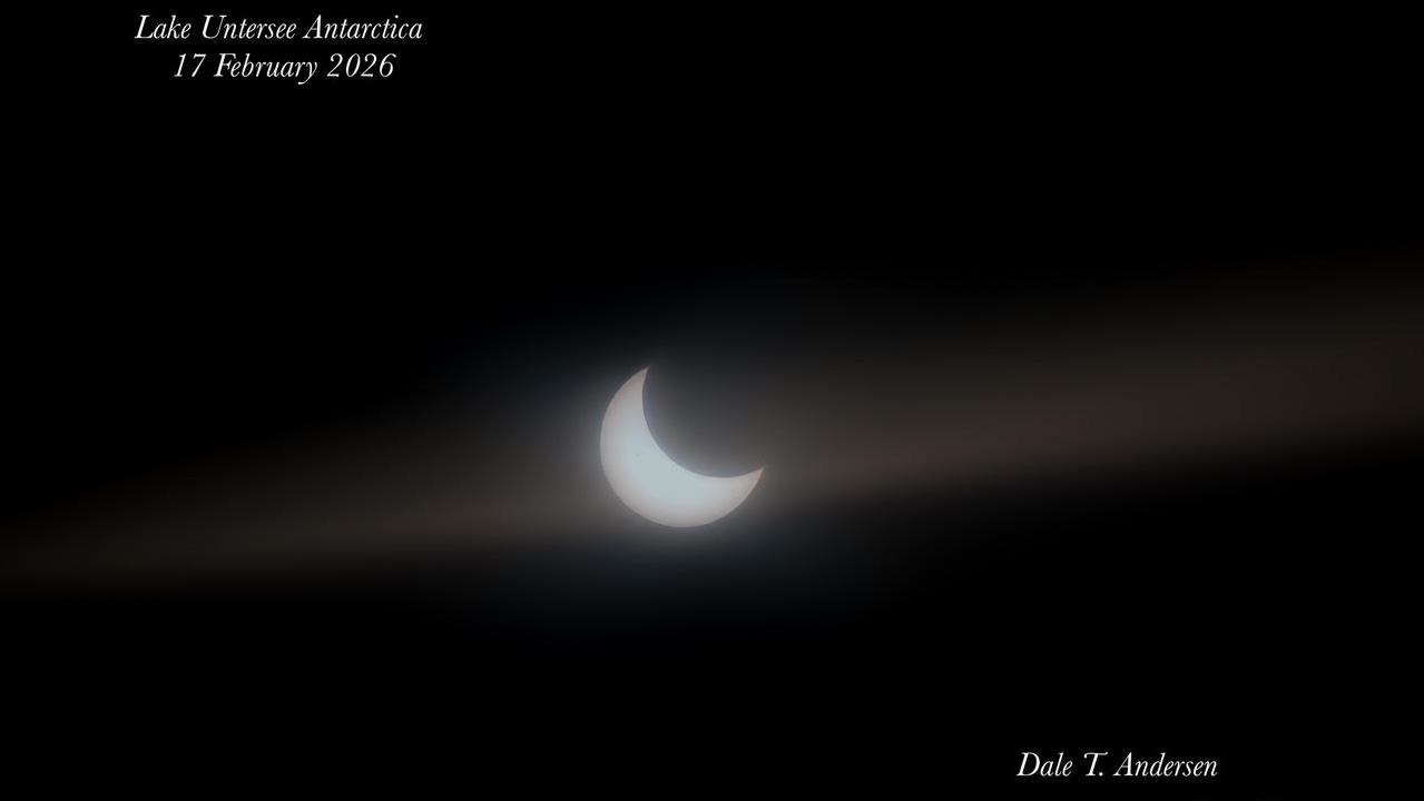 Partial Solar Eclipse at Lake Untersee, Antarctica -- Dale T. Andersen