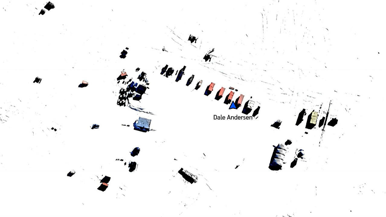 Dale Andersen and his research team have completed their traverse abs have arrived at the Ultima Air Base -- Garmin/Google Earth