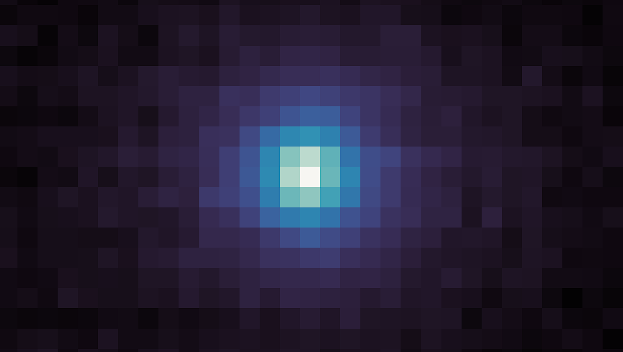 This image, taken on Oct. 5, 2025 by the MAVEN spacecraft, shows the coma of gas and dust surrounding comet 3I/ATLAS. Combining data from NASA’s MAVEN, James Webb Space Telescope, and SPHEREx missions helped reveal the comet’s production rates of volatile molecules including water. NASA/Goddard/LASP/CU Boulder